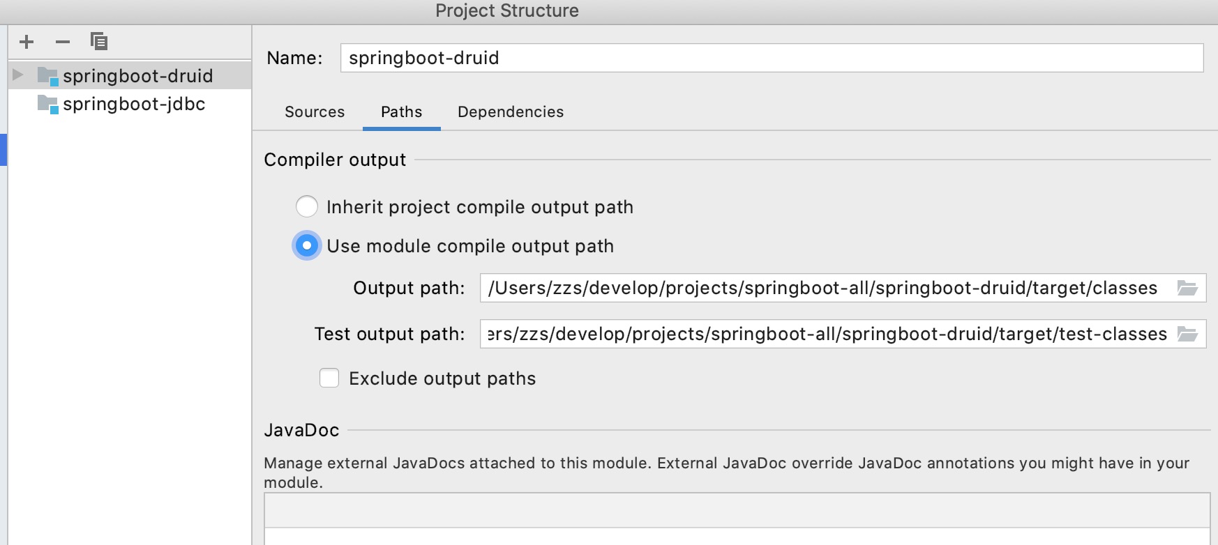 Idea Project Structure