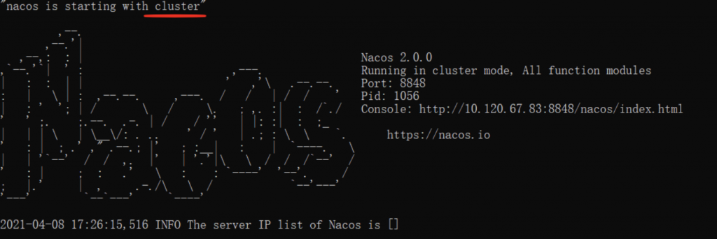 nacos模式启动是集群模式还是单机模式？插图