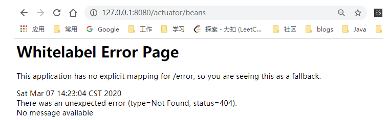 Spring Boot Actuator访问/actuator路径404错误插图